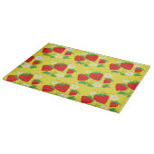 Planche À Découper Motif jaune de fraise et de fleur (Coin)