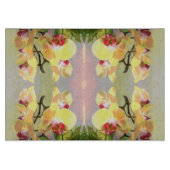 Planche À Découper Motif jaune d'orchidées (Devant)