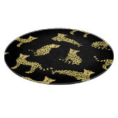 Planche À Découper Motif léopard : Arrière - plan noir Cheetah (Coin)