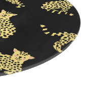 Planche À Découper Motif léopard : Arrière - plan noir Cheetah (Coin)