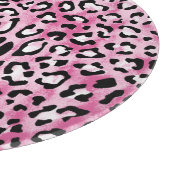 Planche À Découper Motif Léopard Blanc Rose. (Coin)