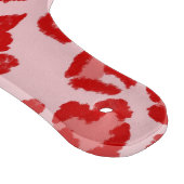 Planche À Découper Motif léopard des coeurs en rouge sur blush (Coin)