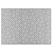 Planche À Découper Motif linéaire noir et blanc - blanc (Devant)