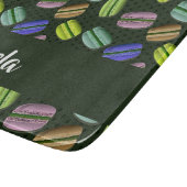 Planche À Découper Motif macaron de nom personnalisé (Coin)