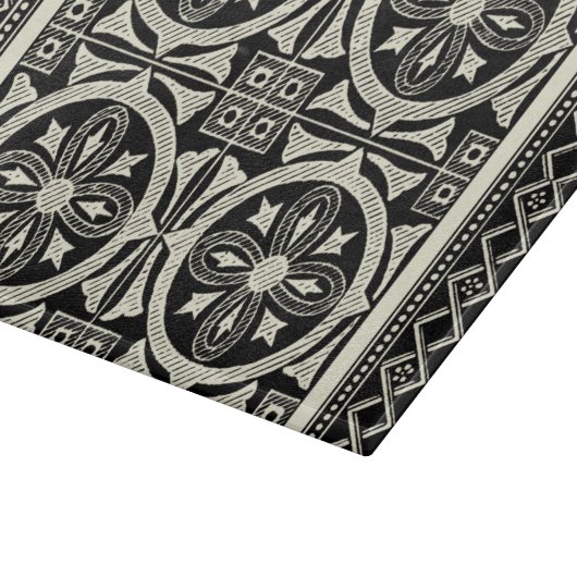Planche À Découper Motif Mandala noir et blanc par Vision Studio (Coin)
