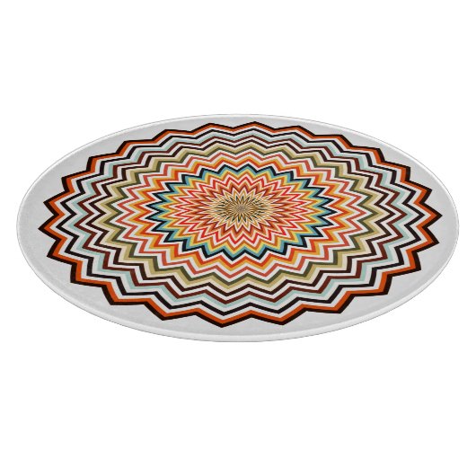 Planche À Découper Motif Mandala Zigzag (Coin)