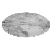 Planche À Découper Motif marbre blanc et argent moderne (Coin)