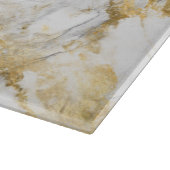 Planche À Découper Motif marbre blanc et or moderne (Coin)