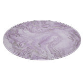 Planche À Découper Motif marbre moderne violet clair et argent (Coin)