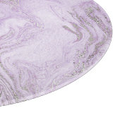 Planche À Découper Motif marbre moderne violet clair et argent (Coin)