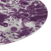 Planche À Découper Motif marbre violet et argent moderne (Coin)