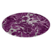 Planche À Découper Motif marbre violet et argent moderne (Coin)