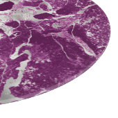 Planche À Découper Motif marbre violet et argent moderne (Coin)
