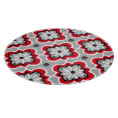 Planche À Découper Motif marocain en tuiles - Gris et Rouge (Coin)