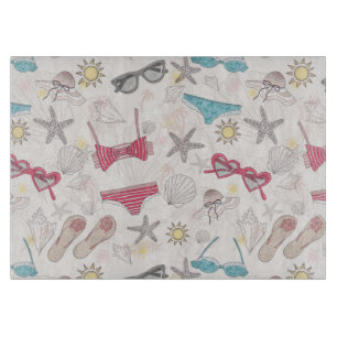 Planche À Découper Motif mignon d'abrégé sur été