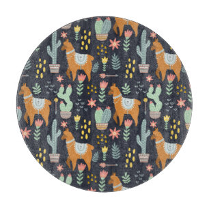 Planche À Découper Motif mignon d'alpaga