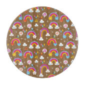 Planche À Découper motif mignon d'arcs-en-ciel (Devant)