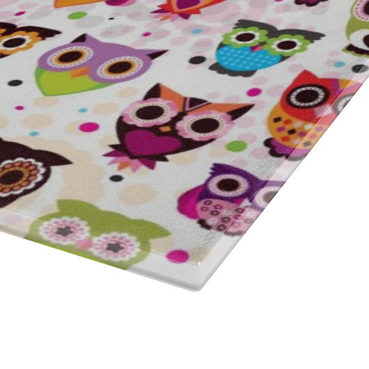 Planche À Découper Motif mignon d'arrière - plan de hibou pour des (Coin)