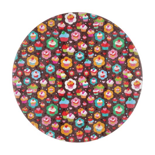 Planche À Découper Motif mignon de gâteau de tasse (Devant)