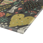 Planche À Découper Motif mignon de lapins d'amour avec des coeurs (Coin)