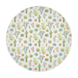 Planche À Découper Motif mignon de position de cactus