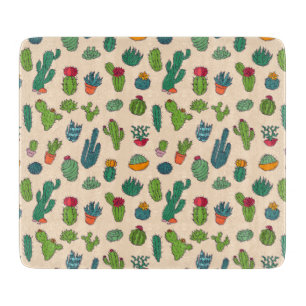 Planche À Découper Motif mignon de position de cactus