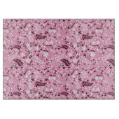 Planche À Découper motif mignon de rose d'oiseaux et de fleurs (Devant)