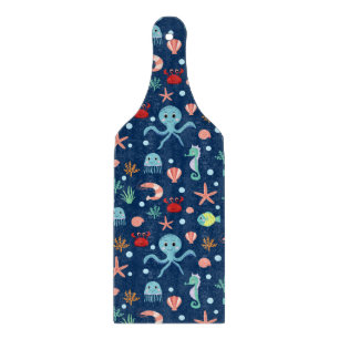 Planche À Découper Motif mignon de vie marine de l'océan