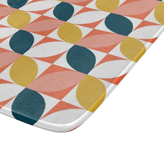 Planche À Découper Motif moderne de feuille de la moitié du siècle (Coin)