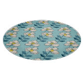 Planche À Découper Motif moderne de feuille florale de la moitié du (Coin)