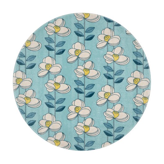 Planche À Découper Motif moderne de feuille florale de la moitié du (Devant)