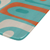 Planche À Découper Motif moderne de Piquet du milieu du siècle Turquo (Coin)