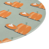 Planche À Découper Motif Moderne de Tarte au Potiron Potiron Vert (Coin)