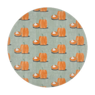 Planche À Découper Motif Moderne de Tarte au Potiron Potiron Vert