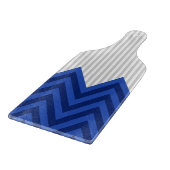 Planche À Découper Motif moderne Royal Blue Chevron Gris Gris Gris (Coin)