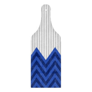 Planche À Découper Motif moderne Royal Blue Chevron Gris Gris Gris