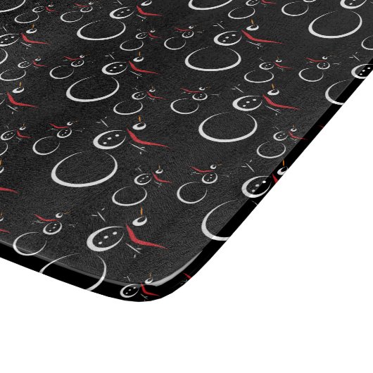 Planche À Découper Motif motoneige d'hiver mignon noir (Coin)