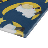 Planche À Découper Motif mouton, Mouton couché, Lune, Étoiles (Coin)