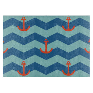 Planche À Découper Motif nautique de Chevron