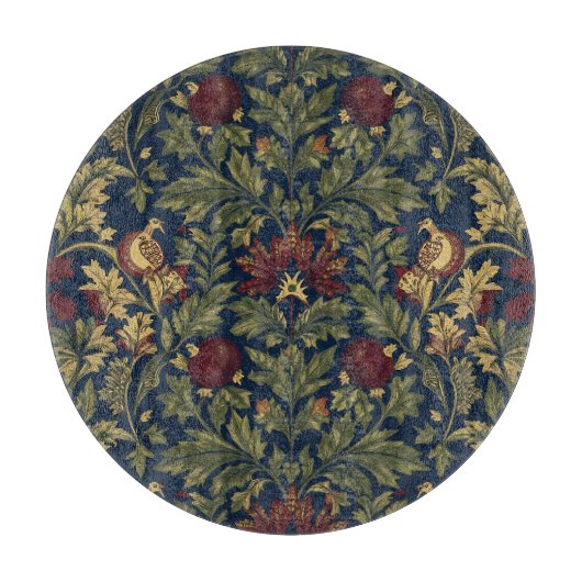 Planche À Découper Motif Navy Fleur de Grenade William Morris (Devant)