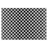 Planche À Découper motif noir et blanc À damiers (Devant)