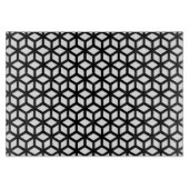 Planche À Découper Motif noir et blanc de cube (Devant)