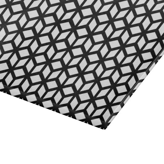 Planche À Découper Motif noir et blanc de cube (Coin)