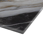 Planche À Découper Motif noir et Marbre blanc avec or (Coin)