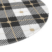 Planche À Découper Motif noir noir blanc plaqué (Coin)