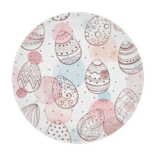 Planche À Découper Motif OEufs et points de Pâques