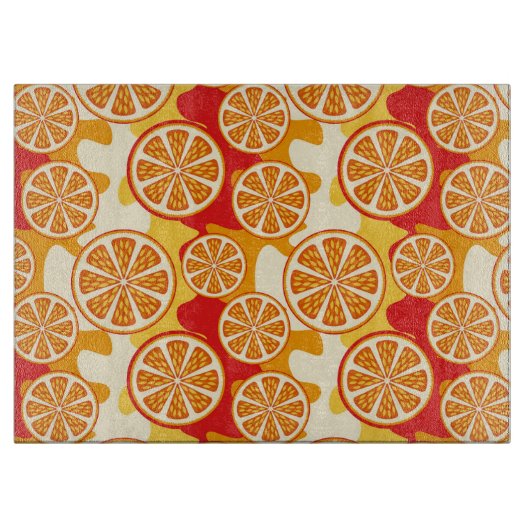 Planche À Découper motif orange (Devant)