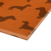 Planche À Découper Motif orange mignon de teckel (Coin)