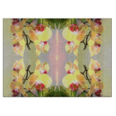 Planche À Découper Motif Orchidées Jaunes (Devant)