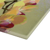 Planche À Découper Motif Orchidées Jaunes (Coin)
